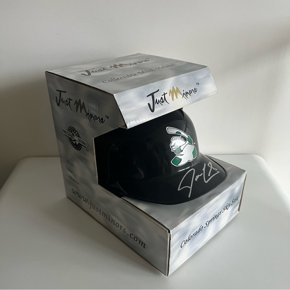 Jack Cust Colorado Springs Sky Sox Autographed Mini Helmet Just Minors